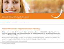 Tablet Screenshot of dr-schmid-guenzburg.de